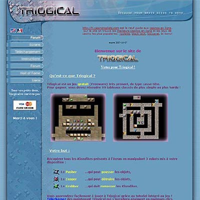 Portail du jeu Triogical version PC