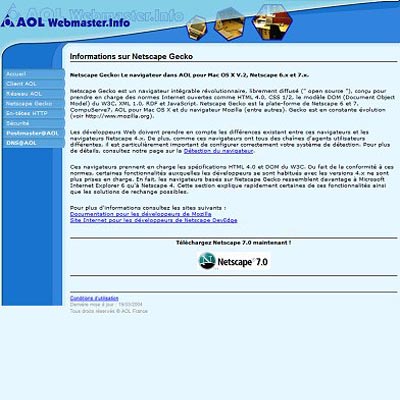 AOL Webmaster Info